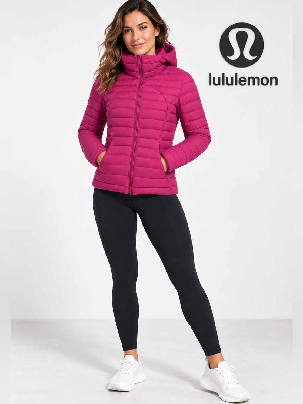 lululemon pack it down jacket calypso pink size 8 retail $198